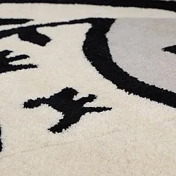 Alfombra Infantil - Zebra Hand Tufted Wool Premium (beige/negro)