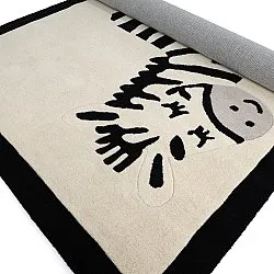 Alfombra Infantil - Zebra Hand Tufted Wool Premium (beige/negro)