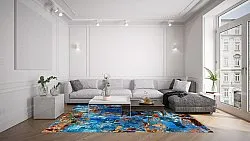 Alfombra Wilton - Rillo (azul)