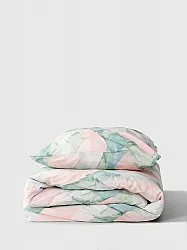 Juego de funda nórdica - Blanca (rosa/verde)