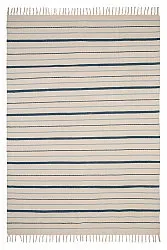 Alfombra de algodón - Boda (blanco/azul)