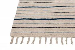 Alfombra de algodón - Boda (blanco/azul)