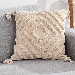 Funda de almohada - Natural Boho 45 x 45 cm (beige)