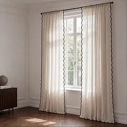 Cortinas (paquete de 2) - Cortinas de algodón Yrsa (beige claro)