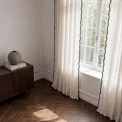 Cortinas (paquete de 2) - Cortinas de algodón Yrsa (beige claro)