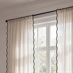 Cortinas (paquete de 2) - Cortinas de algodón Yrsa (beige claro)