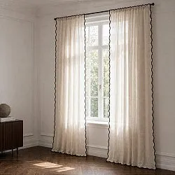 Cortinas (paquete de 2) - Cortinas de algodón Yrsa (beige claro)