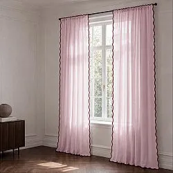 Cortinas (paquete de 2) - Cortinas de algodón Yrsa (rosa)