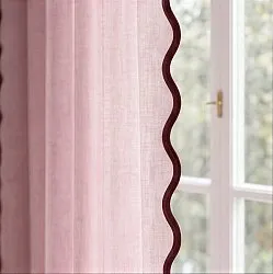 Cortinas (paquete de 2) - Cortinas de algodón Yrsa (rosa)