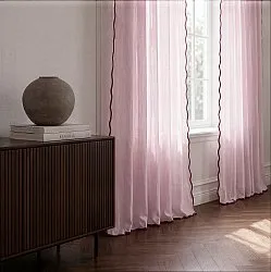 Cortinas (paquete de 2) - Cortinas de algodón Yrsa (rosa)