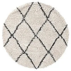 Alfombras redondeadas - Alcott Natural Cotton Shaggy (negro/blanco)