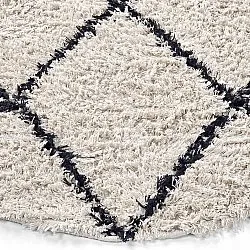 Alfombras redondeadas - Alcott Natural Cotton Shaggy (negro/blanco)