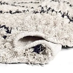 Alfombras redondeadas - Alcott Natural Cotton Shaggy (negro/blanco)