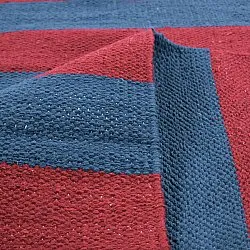 Alfombra de algodón - Nilo (rojo/azul)