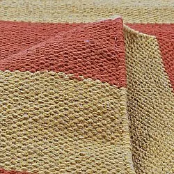 Alfombra de algodón - Nilo (amarillo mostaza/terracota)