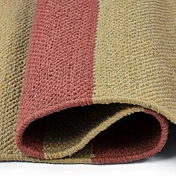 Alfombra de algodón - Nilo (amarillo mostaza/terracota)