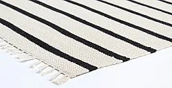 Alfombra de algodón - Helle (offwhite/negro)