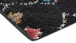 Alfombras de pelo largo - Marden Natural Cotton Shaggy (negro/multicolor)