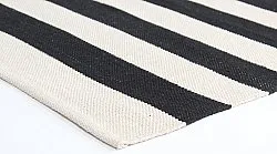 Alfombra de algodón - Nilo (negro/blanco)