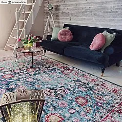 Alfombra Wilton - Bouhjar (azul/rosa/multi)