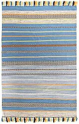 Alfombra de algodón - Bouira (azul/multi)