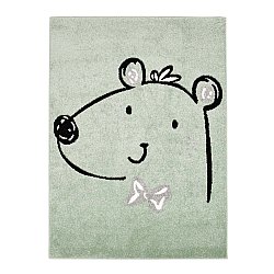 Alfombra para la habitación de los niños ALFOMBRA INFANTIL para niño niña Bubble Bear verde oso