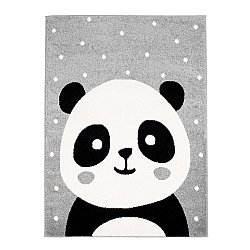 Alfombra para la habitación de los niños ALFOMBRA INFANTIL para niño niña Bubble Panda gris Panda