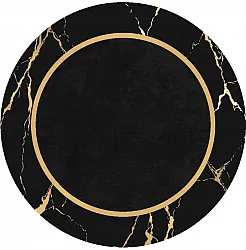 Alfombras redondeadas - Cerasia (negro/dorado)