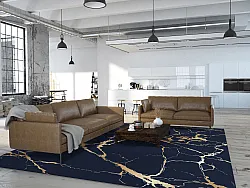 Alfombra Wilton - Cesina (negro/oro)