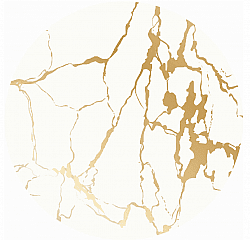 Alfombras redondeadas - Cesina (blanco/dorado)
