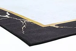 Alfombra Wilton - Cerasia (negro/blanco/dorado)