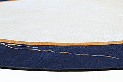 Alfombras redondeadas - Cerasia (azul/blanco/dorado)