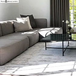 Alfombra de Viscosa - Jodhpur Special Luxury Edition (gris claro/beige)