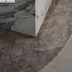 Alfombras redondeadas - Jodhpur Special Luxury Edition Viscosa (gris/beige)