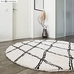 Alfombras redondeadas - Morocco (negro/blanco)