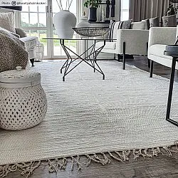 Alfombra de algodón - Silje (blanco)