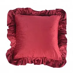 Funda de almohada - Ruffled (rojo)