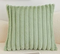 Funda de almohada - Soft stripes (verde)