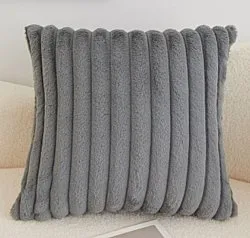 Funda de almohada - Soft stripes (gris)