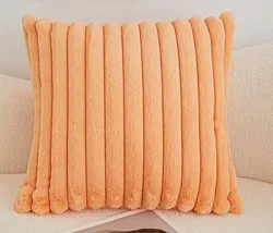 Funda de almohada - Soft stripes (naranja)
