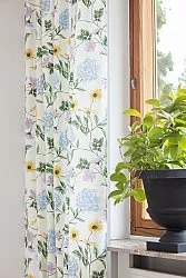 Cortinas - Cortina de algodón Dahlia (azul)