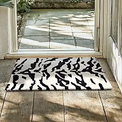 Felpudo - Zebra Tufted Wool Premium (blanco/negro)