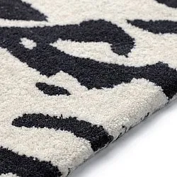 Felpudo - Zebra Tufted Wool Premium (blanco/negro)