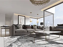 Alfombra Wilton - Mermer (gris/blanco)