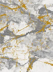 Alfombra Wilton - Mermer (gris/blanco/dorado)