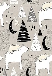 Alfombra infantil - Piggyback Ride (gris)