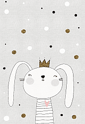 Alfombra infantil - Rabbit Crown (gris)
