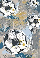 Alfombra infantil - Cartoon Footballs (multi)