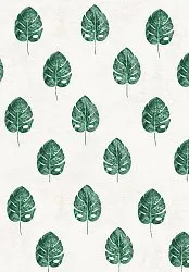 Alfombra Wilton - Leni (blanco/verde)