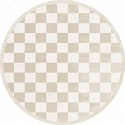 Alfombras redondeadas - Nevada (beige/blanco)